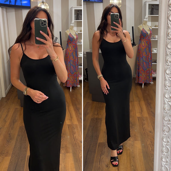 dress basic - NERO