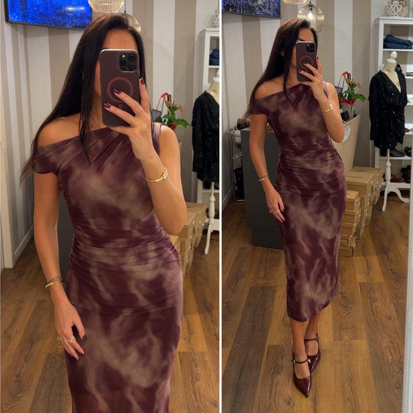 dress calipso - BORDO