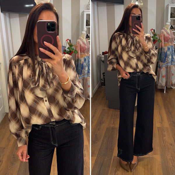 blusa 70's - CHOCO