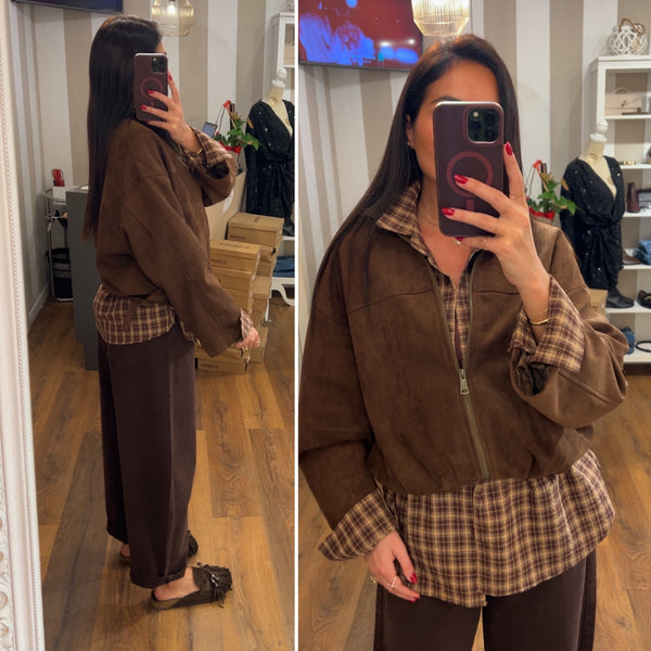 giacca bomber suede - CHOCO