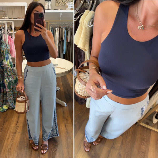 crop top - BLU