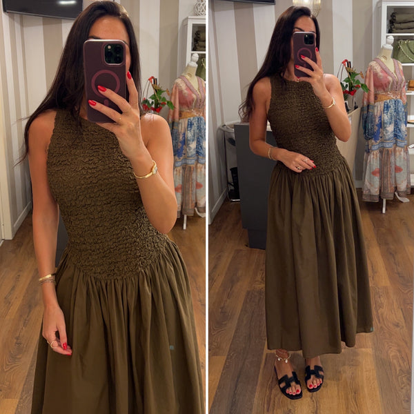 dress portofino - MARRONE