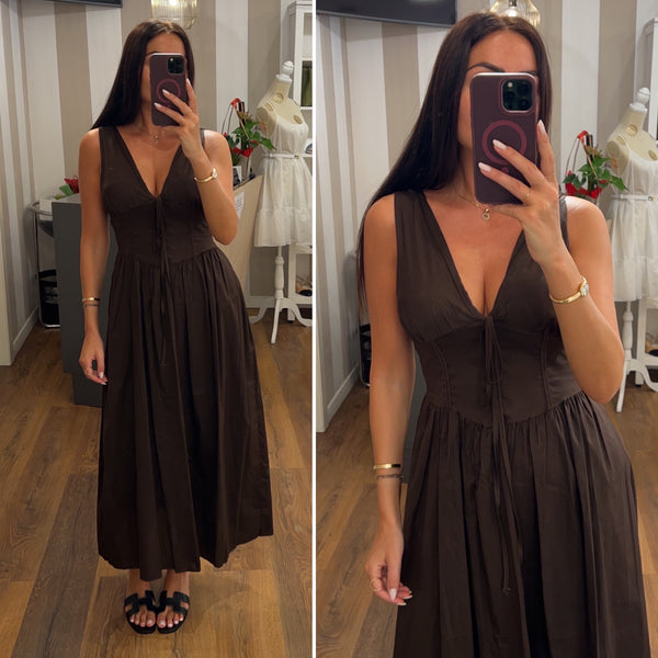 dress celia - MARRONE
