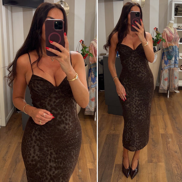 dress sauvage - MARRONE