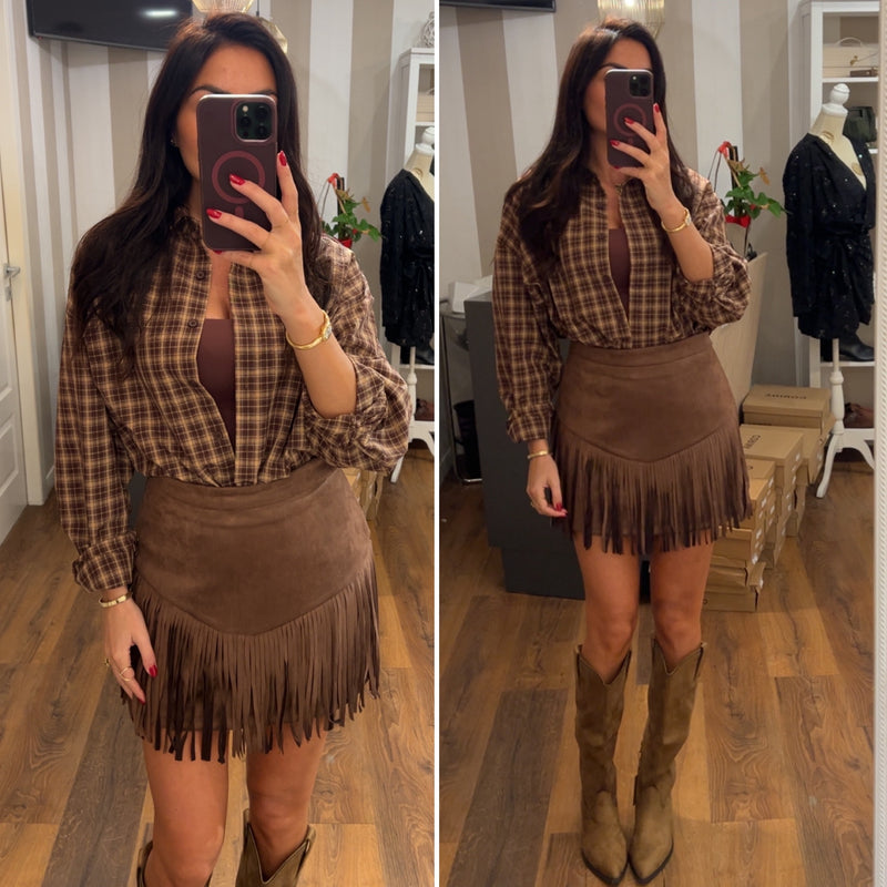 camicia asia - MARRONE