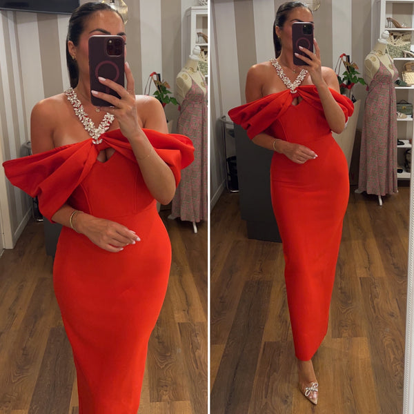 dress cardy - ROSSO