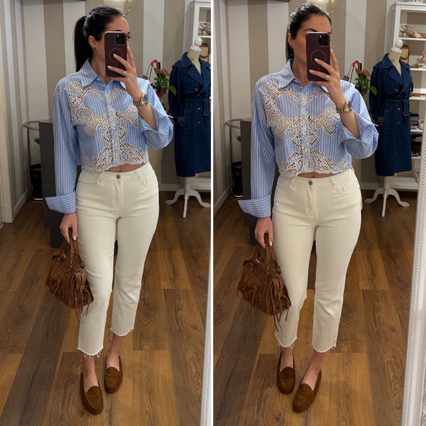 denim mom - BIANCO
