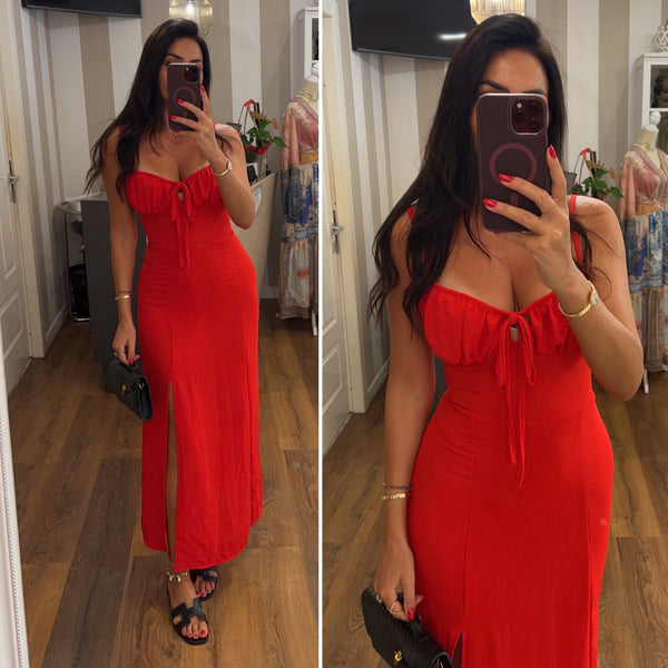 dress carola - ROSSO