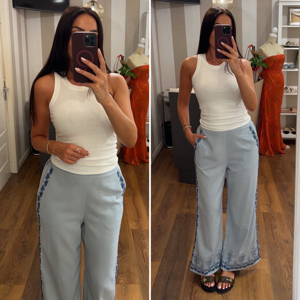 pantalone mykonos - CELESTE