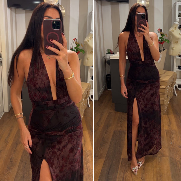 dress dafne - BORDO