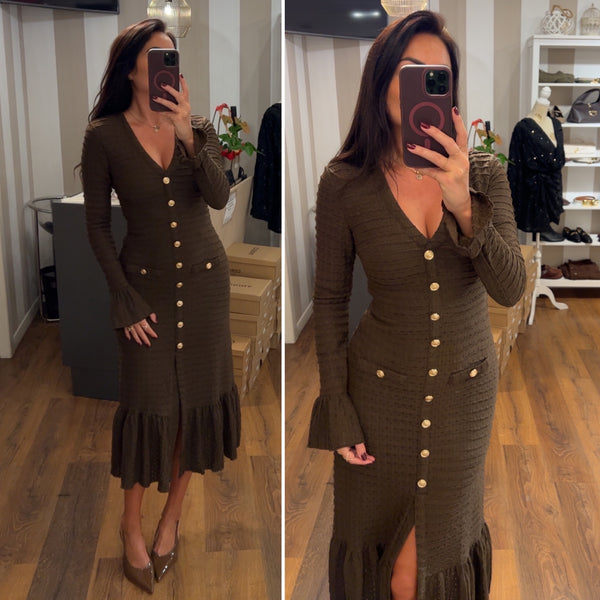 dress delisa - COFFE