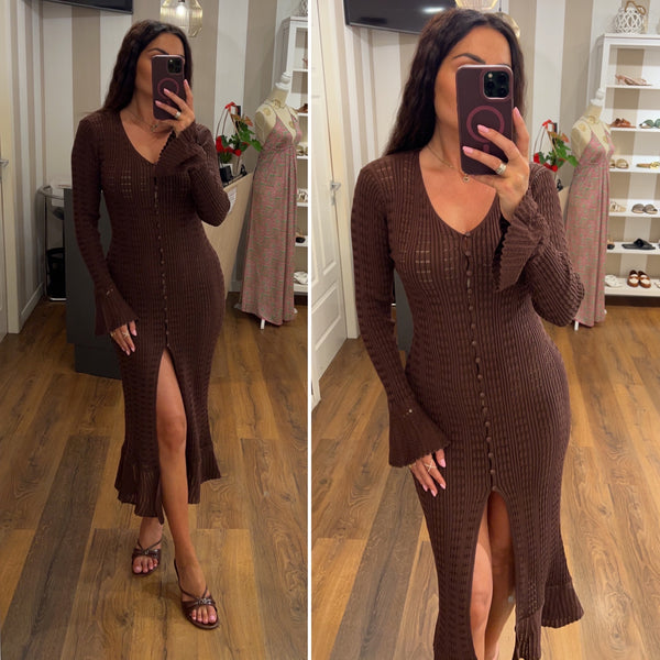 dress kyle - MARRONE