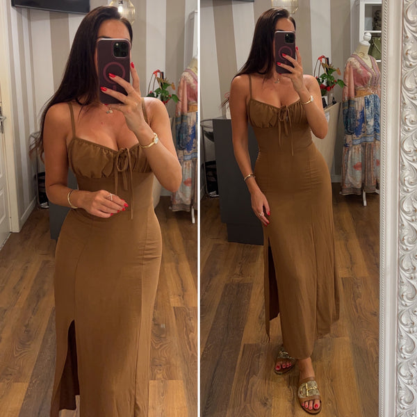 dress carola - MARRONE