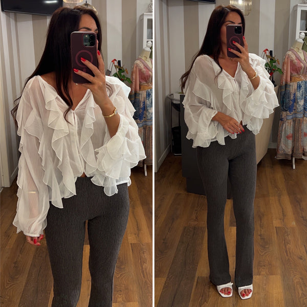 pantalone zampa - CAFFE