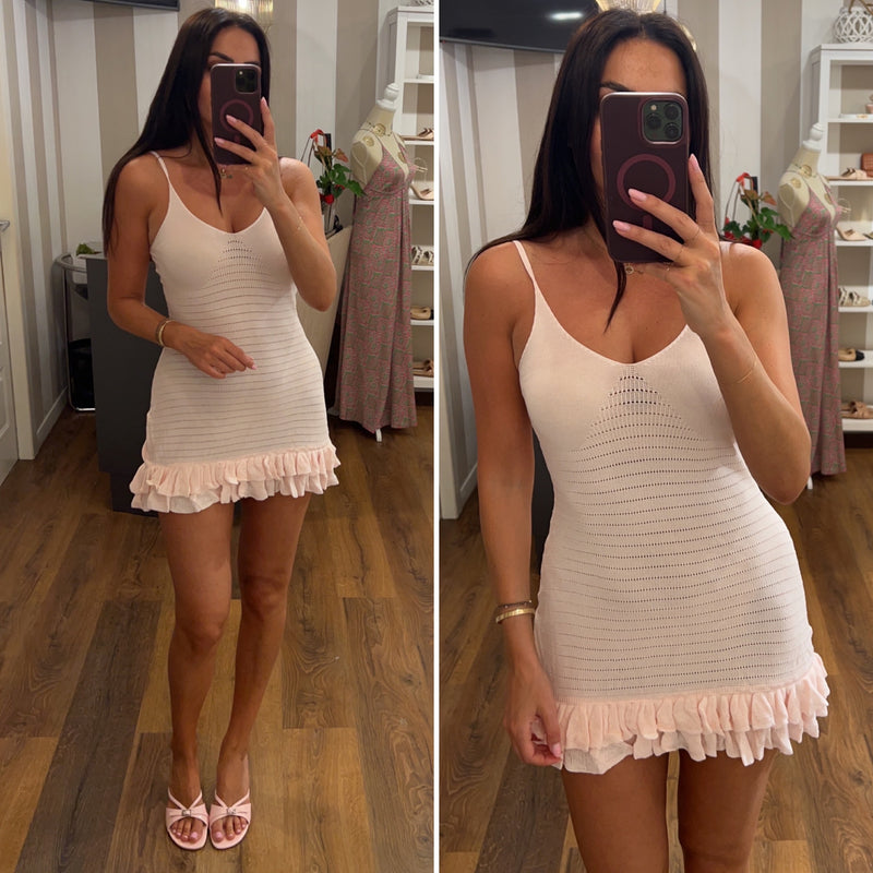 mini dress uncinetto - ROSA