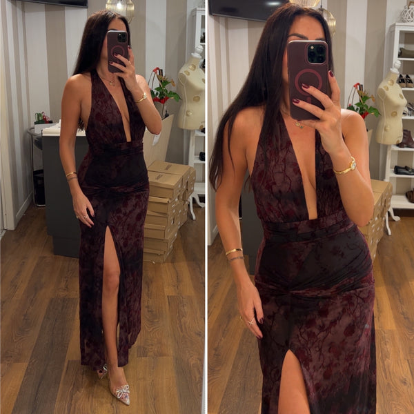 dress dafne - BORDO