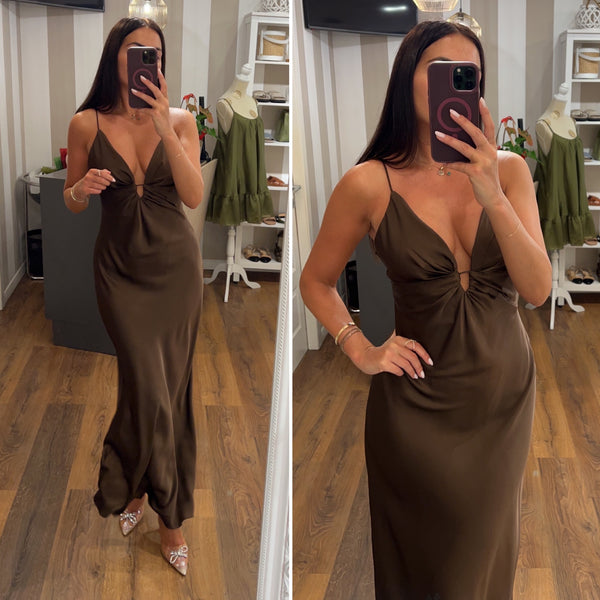 dress giselle - MARRONE