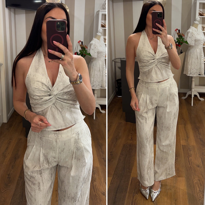 pantalone sahara - ECRU