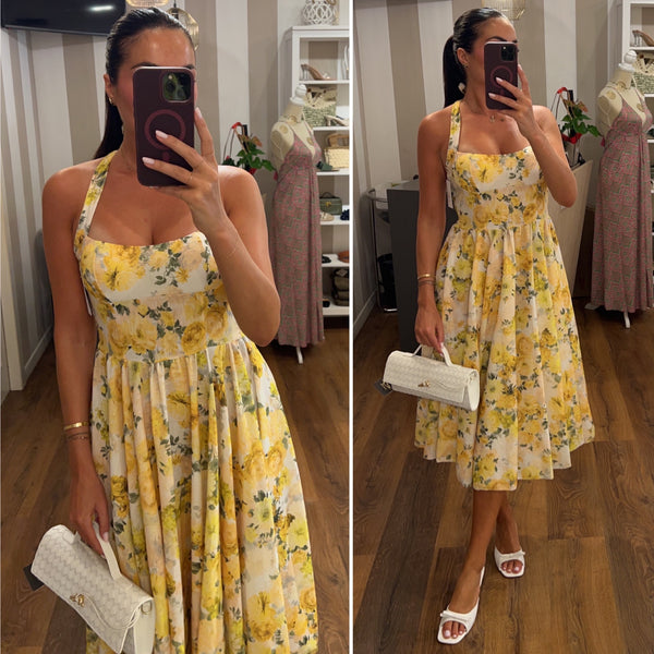 dress fleur - GIALLO