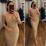 dress krystal - NUDE