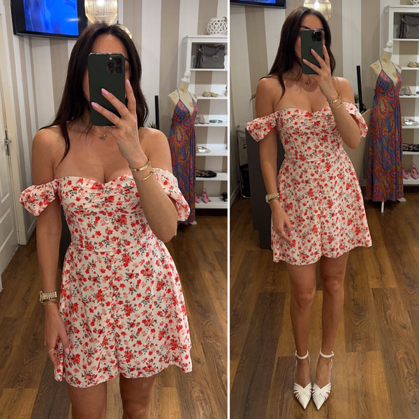 mini dress sophie - ROSSO