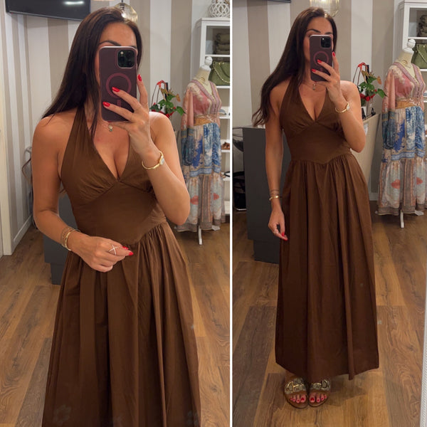 dress bea - MARRONE