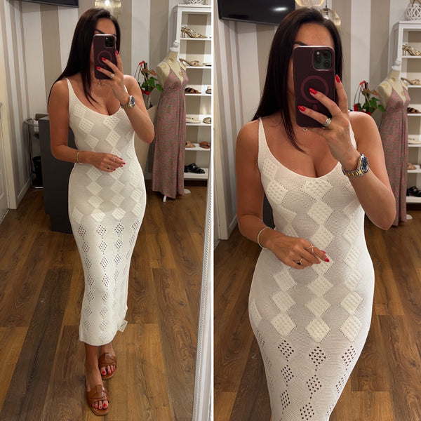 dress mykonos - BIANCO
