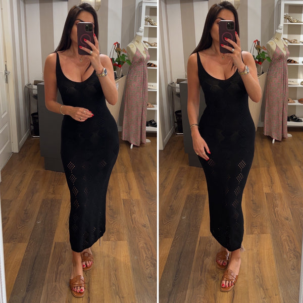 dress mykonos - NERO