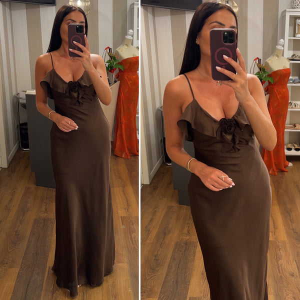 dress rosalia - MARRONE