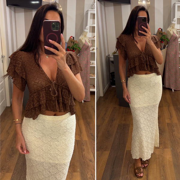 skirt claire - ECRU