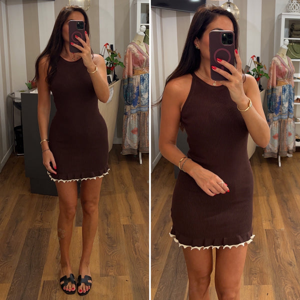 dress tulip - MARRONE