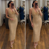 dress krystal - NUDE