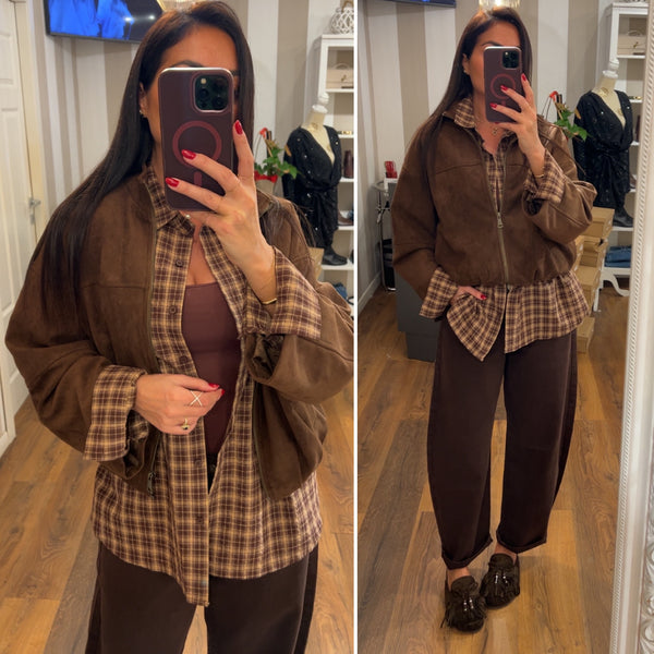 giacca bomber suede - CHOCO
