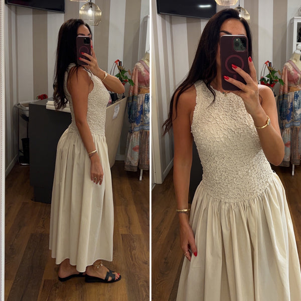 dress portofino - BEGIE