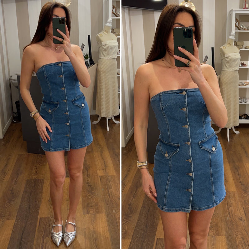 denim dress clara - DENIM