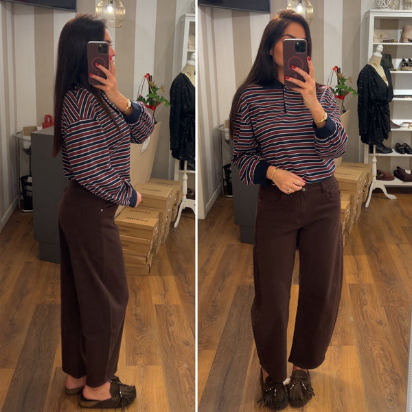 denim barrel - CHOCO