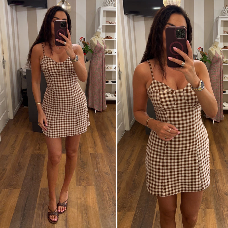 mini dress california - MARRONE