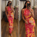 dress peach - fiorato