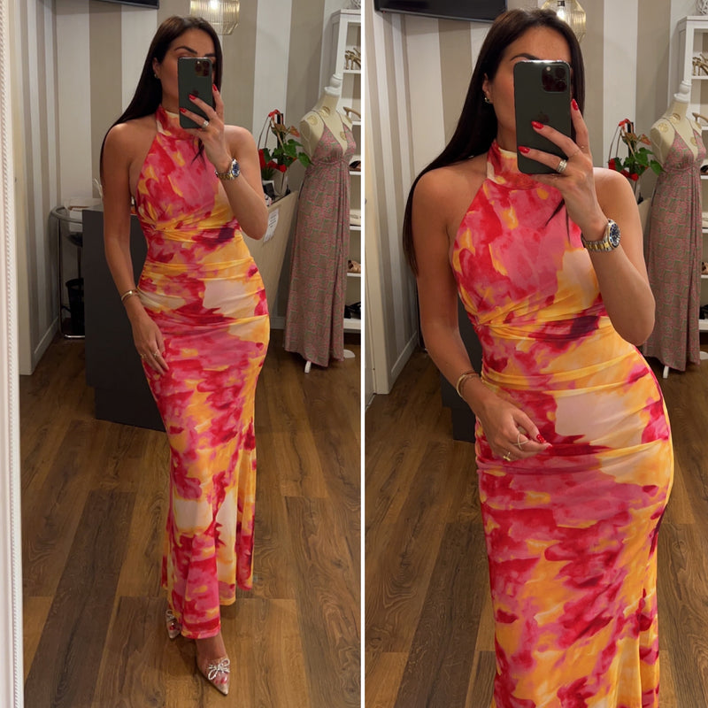 dress peach - fiorato