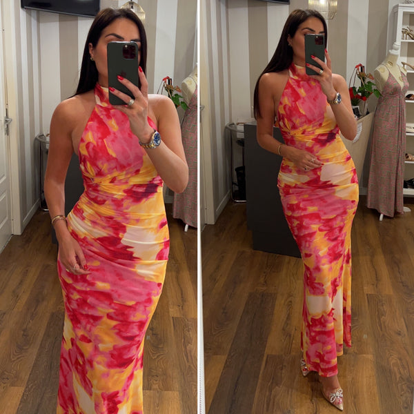 dress peach - fiorato
