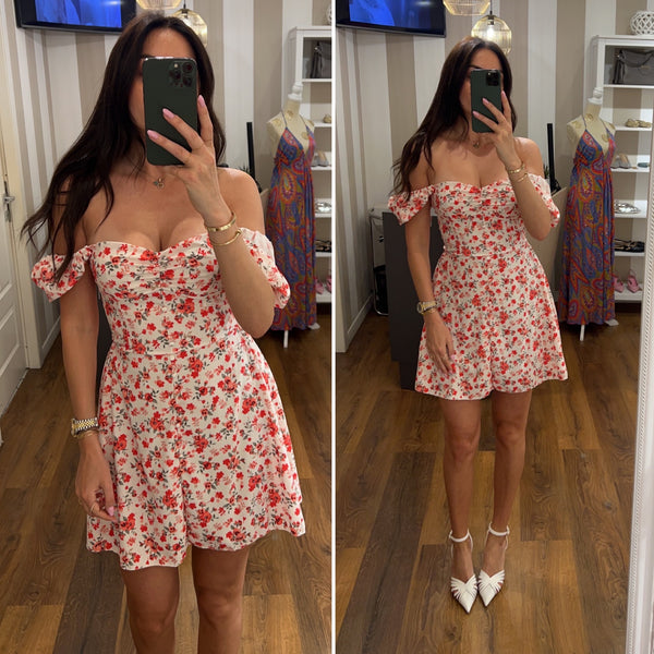 mini dress sophie - ROSSO