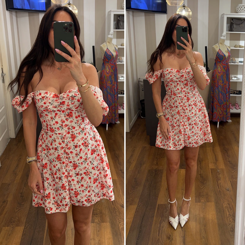 mini dress sophie - ROSSO
