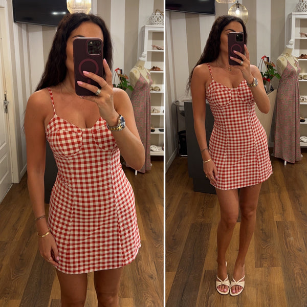 mini dress california - ROSSO
