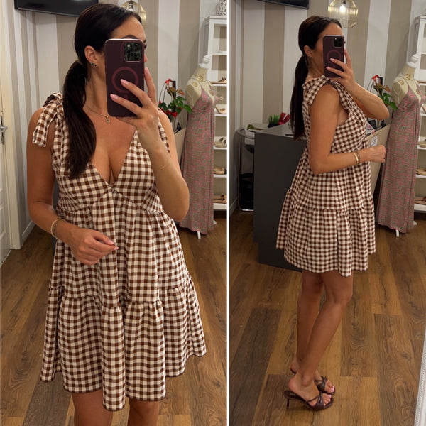 minidress carol - MARRONE