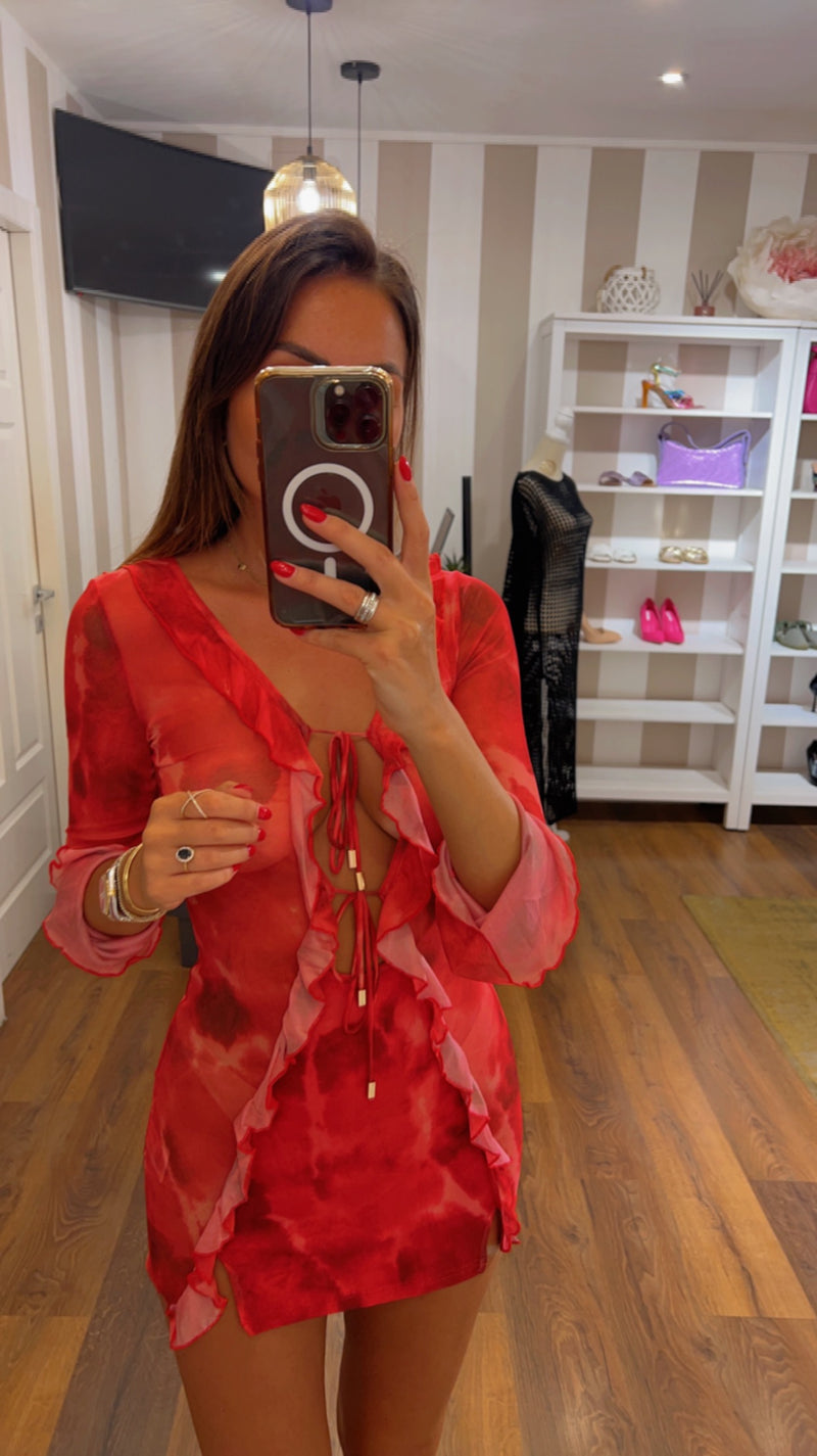 dress myk - ROSSO