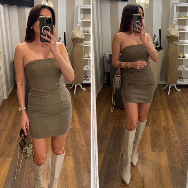 dress luna - MARRONE